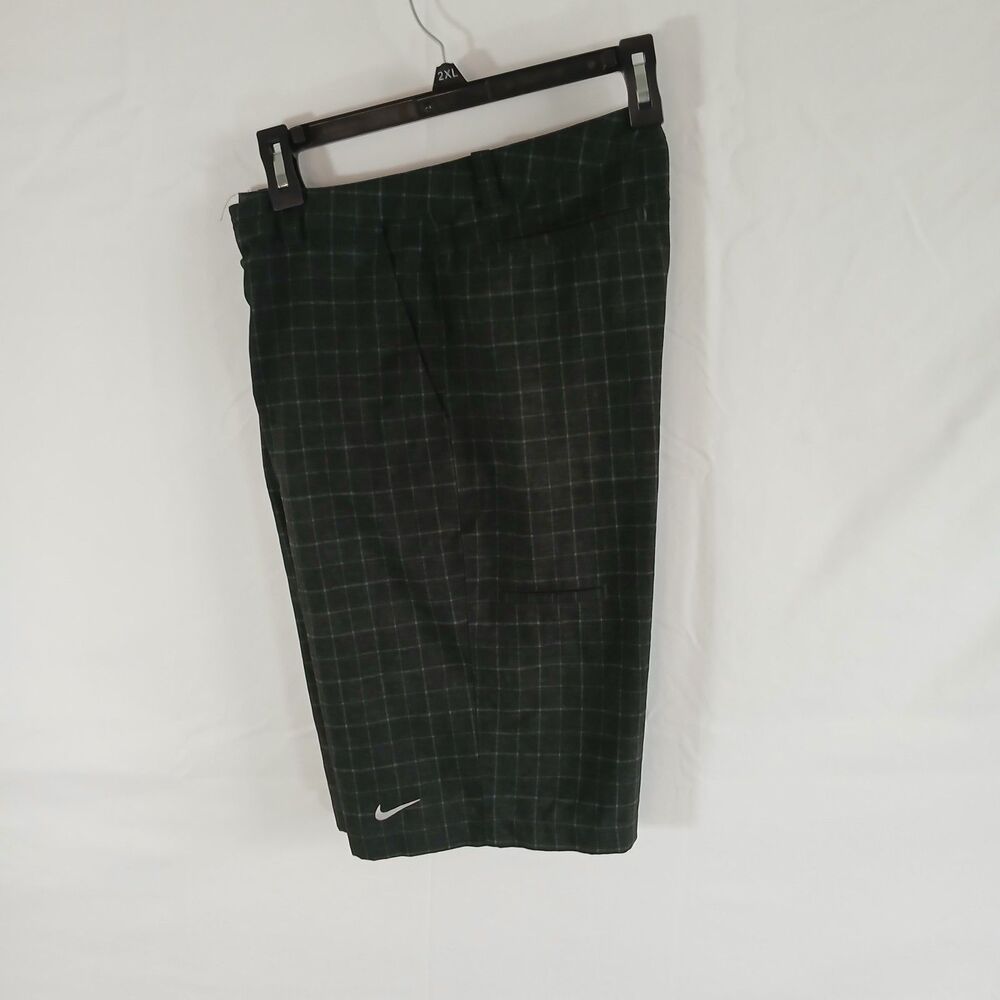 Nike Golf Shorts Plaid Dri Fit Gray